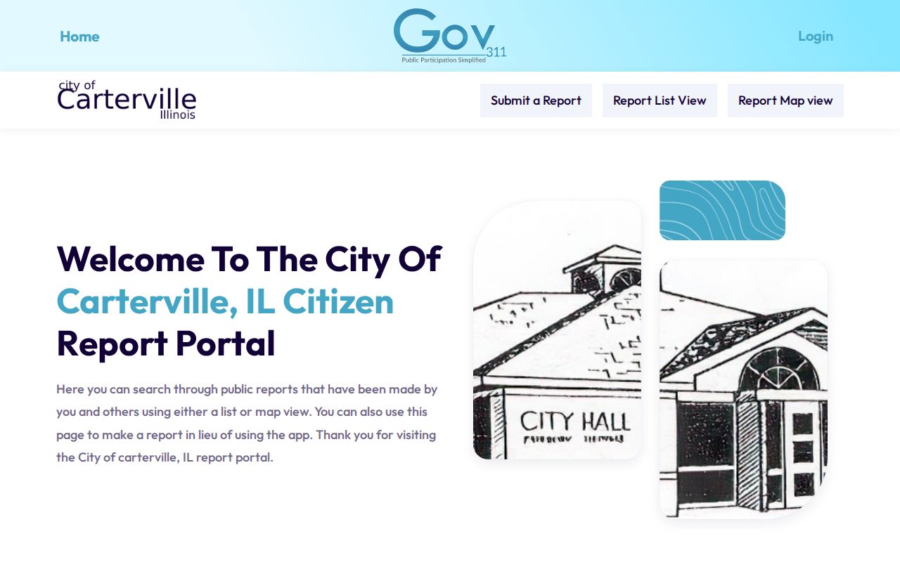 Carterville civic request system distinguished from criminal records
